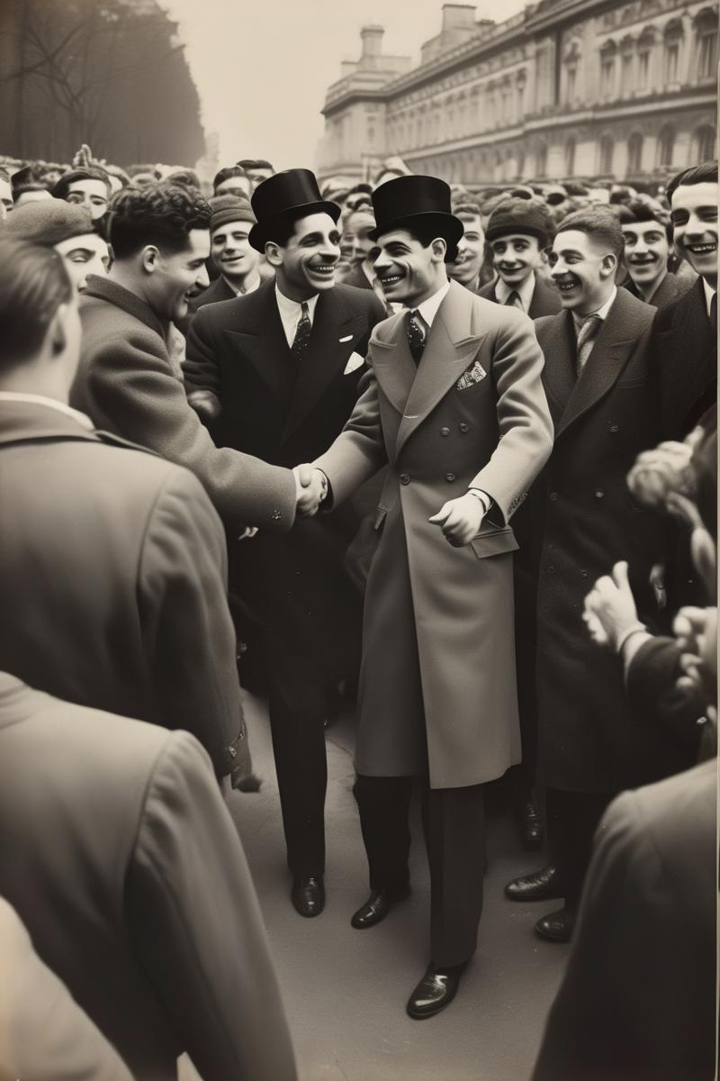 00871-3001557159-_lora_Weegee Style_1_Weegee Style - British King Charles walking through the crowds and shaking hands with thousands of British.png